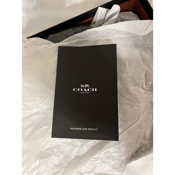 Coach Delaney Lux Suede Black Wedge Sandals Fringe Feather Charm BLK 9.5M - Picture 11 of 12